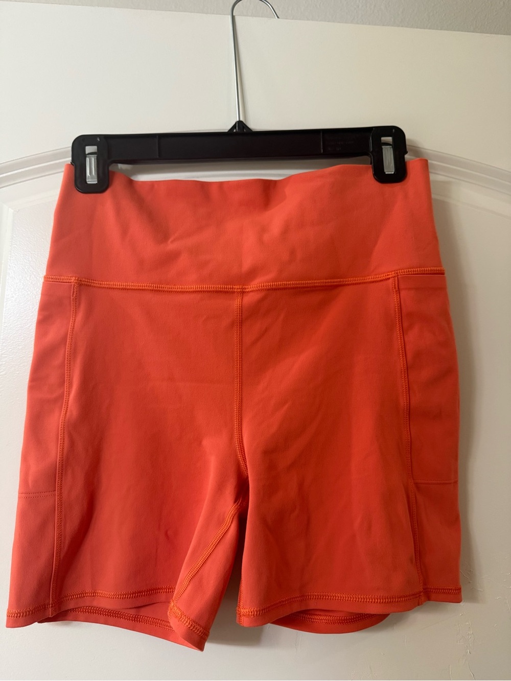 Vuori Bright Orange High-Rise Athletic Shorts